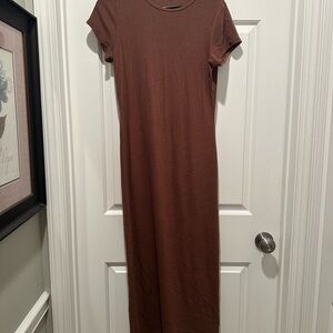 Elegant Brown Maxi Dress